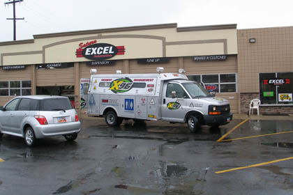 X96 Truck in front of Excel