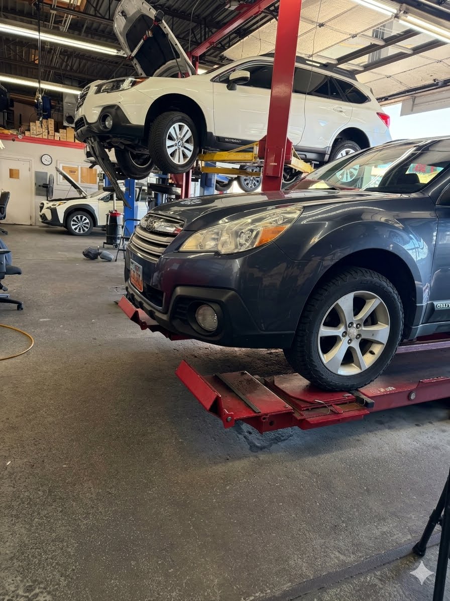 Shop full of Subarus!